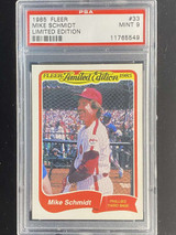 1985 Fleer Limited Edition #33 Mike Schmidt Phillies PSA 9 Mint ID: 525028