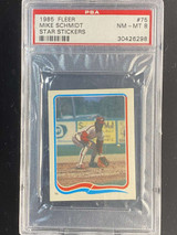 1985 Fleer Star Stickers #75 Mike Schmidt Phillies PSA 8 NM-Mint