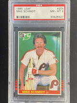 1985 Leaf #205 Mike Schmidt Phillies PSA 8 NM-Mint