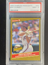 1986 Donruss highlights #36 Mike Schmidt Phillies PSA 9 Mint