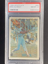 1986 Sportflics #44 Mike Schmidt Phillies PSA 8 NM-Mint