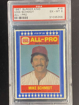 1987 Burger King #18 Mike Schmidt Phillies PSA 6 EX-Mint All-Pro