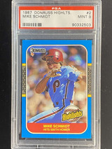 1987 Donruss Highlights #2 Mike Schmidt Phillies PSA 9 Mint