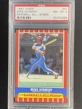1987 Fleer Baseball All-Stars #40 Mike Schmidt Phillies PSA 8 NM-Mint