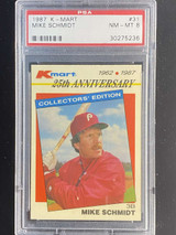 1987 K-Mart #31 Mike Schmidt Phillies PSA 8 NM-Mint