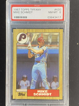 1987 Topps Tiffany #430 Mike Schmidt Phillies PSA 8 NM-Mint