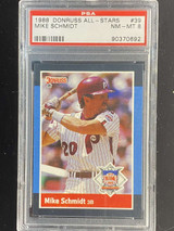 1988 Donruss All-Stars #39 Mike Schmidt Phillies PSA 8 NM-Mint