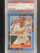 1988 Leaf #124 Mike Schmidt Phillies PSA 7 Near Mint