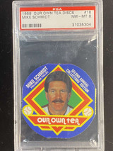 1988 Our Own Tea Discs #16 Mike Schmidt Phillies PSA 8 NM-Mint