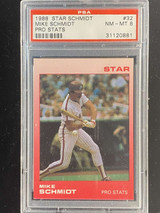 1988 Star #32 Mike Schmidt Phillies PSA 8 NM-Mint Pro Stats