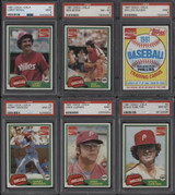 1981 Topps Coca-Cola Phillies Complete PSA Graded Set (12 Cards) Pete Rose Mike Schmidt