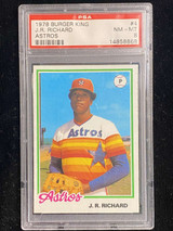1978 Topps Burger King #4 J.R. Richards Astros PSA 8 NM-Mint