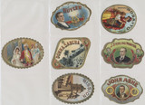 circ. 1890's Embossed Colored Cigar Labels Lot of 7 different #*sku37678