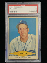 1954 Red Heart Billy Cox Dodgers PSA 5 EX