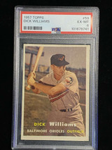 1957 Topps #59 Dick Williams Orioles PSA 6 EX-Mint