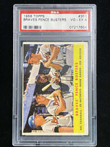1958 Topps #351 Hank Aaron Braves PSA 4 VG-EX Fence Busters Eddie Mathews