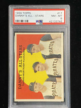 1959 Topps #17 Ted Kluszewski Pirates PSA 8 NM-Mint Danny's All-Stars