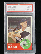 1963 Topps #445 Norm Cash Tigers PSA 7 Near Mint