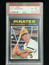 1971 Topps #110 Bill Mazeroski Pirates PSA 6.5 EX-Mint+ Jim Rice