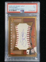 2005 UD Sweet Spot JP Jim Palmer Orioles PSA 5 EX Classic Signatures Auto