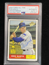 2004 Topps All-Time #19 Ron Santo Cubs PSA 10 Gem Mint Auto Grade 1961 Topps Remake