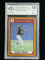 1990 Arizona State #7 Barry Bonds ASU BCCG 10 Mint or Better 