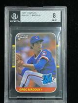 1987 Donruss #36 Greg Maddux Cubs BGS 8 NM-Mint RC ID: 525532