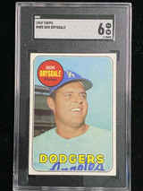1969 Topps #400 Don Drysdale Dodgers SGC 6 EX-Mint