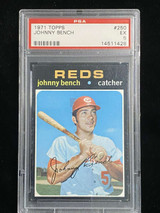 1971 Topps #250 Johnny Bench Reds PSA 5 EX