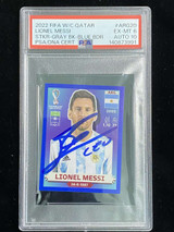 2022 FIFA Sticker ARG20 Lionel Messi Argentina PSA 6 with 10 Auto