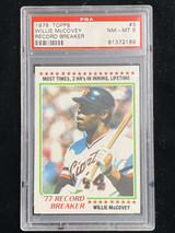 1978 Topps #3 Willie McCovey Giants PSA 8 NM-Mint Record Breaker