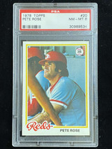1978 Topps #20 Pete Rose Reds PSA 8 NM-Mint