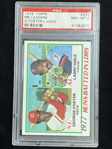 1978 Topps #203 George Foster Larry Hisle Runs Batted in Leaders PSA 8 NM-Mint