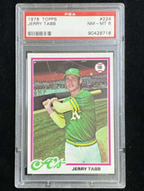 1978 Topps #224 Jerry Tabb A's PSA 8 NM-Mint