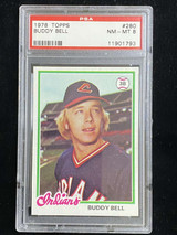 1978 Topps #280 Buddy Bell Indians PSA 8 NM-Mint