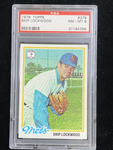 1978 Topps #379 Skip Lockwood Mets PSA 8 NM-Mint