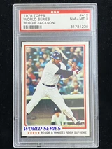 1978 Topps #413 Reggie Jackson Yankees PSA 8 NM-Mint World Series