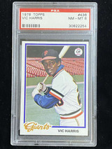 1978 Topps #436 Vic Harris Giants PSA 8 NM-Mint