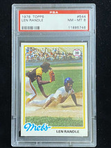 1978 Topps #544 Len Randle Mets PSA 8 NM-Mint