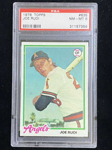 1978 Topps #635 Joe Rudi Angels PSA 8 NM-Mint