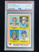 1978 Topps #701 Tom Hume Rookie Pitchers PSA 8 NM-Mint