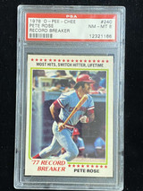 1978 OPC O-Pee-Chee #240 Pete Rose Reds PSA 8 NM-Mint Record Breaker