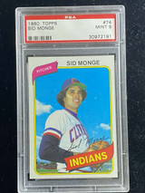 1980 Topps #74 Sid Monge Indians PSA 9 Mint