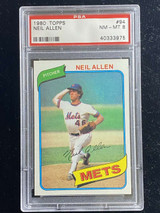 1980 Topps #94 Neil Allen Mets PSA 8 NM-Mint