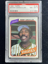 1980 Topps #148 Manny Sanguillen Pirates PSA 8 NM-Mint