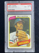 1980 Topps #198 Dell Alston Indians PSA 8 NM-Mint