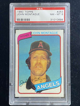 1980 Topps #253 John Montague Angels PSA 8 NM-Mint