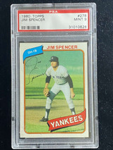 1980 Topps #278 Jim Spencer Yankees PSA 9 Mint