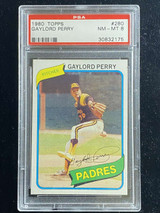 1980 Topps #280 Gaylord Perry Padres PSA 8 NM-Mint