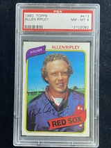1980 Topps #413 Allen Ripley Red Sox PSA 8 NM-Mint